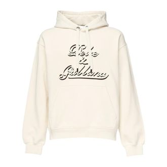 Dolce & Gabbana Hoodies, male, White, M, White Cotton Jumper with Hood