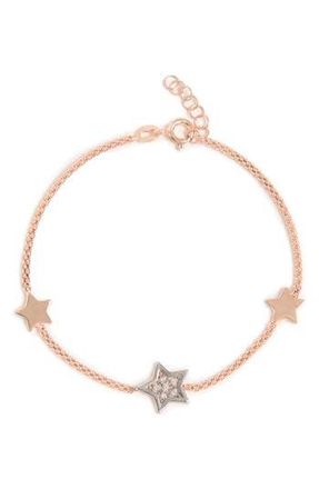 Meshmerise Diamond Star Station Bracelet in Rose at Nordstrom Rack