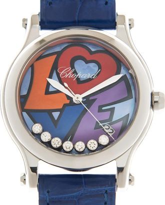 Chopard Happy Love Automatic Blue Dial Ladies Watch 278559-3020