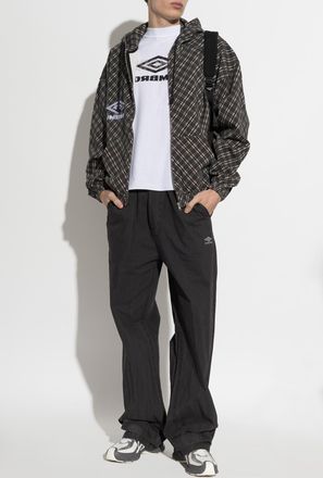 Umbro Plaid Pattern Sweatshirt, Mens, Brown