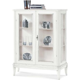Milani Home JASMINE - credenza con vetrina in legno massello cm 96 x 36 x 116 h