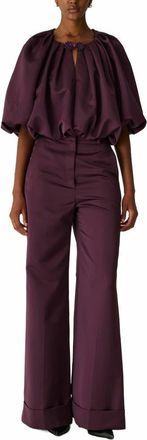 Rebecca Taylor Techy Sateen Bubble Top in Plum at Nordstrom, Size X-Large L