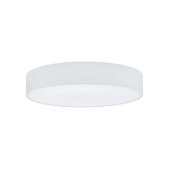 Loops Flush Ceiling Light Colour White Circular Shade White Fabric Bulb E27 5x25W