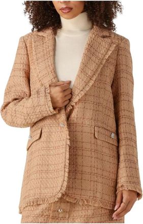 Silvian Heach Elegante Camel Blazer Jas - Dames - Blazers - Bruin - S - Polyester - Jassen