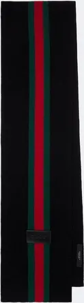 Gucci Web Stripe wool scarf