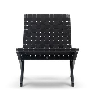 Carl Hansen & S&oslash;n MG501 Cuba Chair, Eiche schwarz lackiert / schwarz / Beschl&auml;ge Messing (Limited Edition)