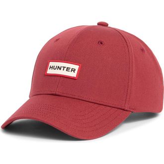 Hunter Logo Baseball Cap in Cranberry at Nordstrom Rack