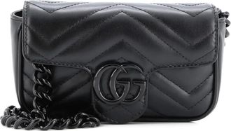 Gucci GG Marmont Flap Matelasse Leather belt bag - Zwart