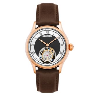 Earnshaw Palmerston Mens Tourbillon Rose Gold Watch ES-8213-03 - Brown - One Size