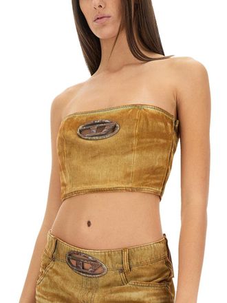 Diesel Regular Fit Cotton Top - Beige