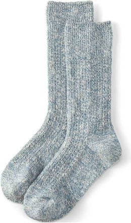 Lands End Marl Crew Camp Socks in Soft Peacock at Nordstrom, Size Large