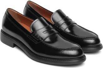 Nero Giardini Leather Penny Loafer in Black at Nordstrom, Size 40