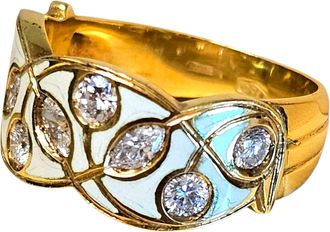 KUTCHINSKY Marquis And Round Diamond Set Gold Ring