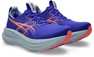Asics Laufschuh ASICS GEL-NIMBUS 28, Damen, Gr. 37,5, cobalt burst, sun coral, Synthetik, Schuhe Laufschuh, f&uuml;r Erwachsene, mit leicht profiliertem Laufsohl