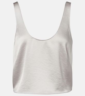 Leset Barb satin tank top