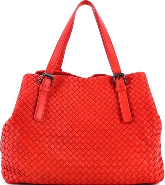Bottega Veneta A-Shape Intrecciato Nappa Large tote bag - Rood