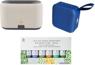 Pursonic FlameGlow Aromatherapy Diffuser, Pursonic 6-Pack Essential Oils & Portable 360&deg; Hi-Res Wireless Speaker in Multicolor at Nordstrom