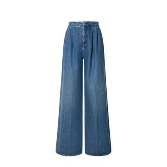 Alberta Ferretti Alberta Ferretti, Wide Jeans, female, Blue, Size: S High Waist Wide Leg Jeans