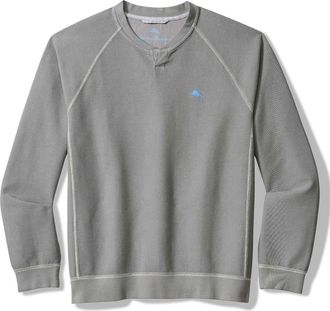 Tommy Bahama Montego Bay Abaco Notch Neck Sweatshirt in Shadow at Nordstrom, Size Xx-Large