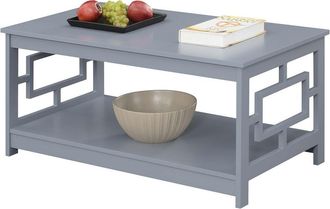 Convenience Concepts Town Square Coffee Table with Shelf, Gray