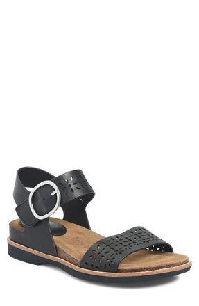 S&ouml;fft Bali III Ankle Strap Wedge Sandal in Black at Nordstrom, Size 7.5