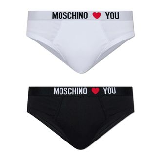 Moschino Bottoms, male, White, Size: 2XL Two-Pack Briefs