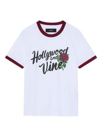 Amiri rose ringer T-shirt - women - Cotton - S - White