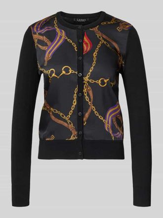 Lauren Ralph Lauren Strickjacke mit Knopfleiste Modell OFRYAH in Black, Gr&ouml;&szlig;e M