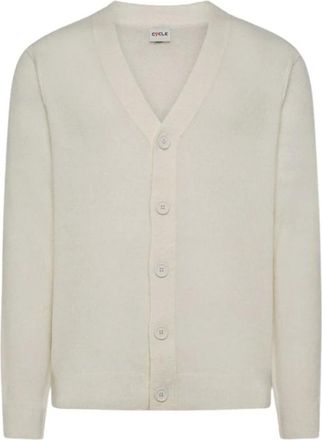 Cycle Ivan Cardigan - Heren - Truien - Wit - Maat: L
