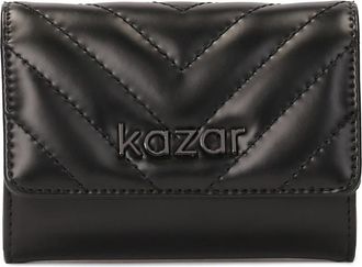 Kazar Kleine leren portemonnee met gewatteerde voorkant - Dames - Portefeuilles - Zwart - ONE Size - Leer - Accessoires