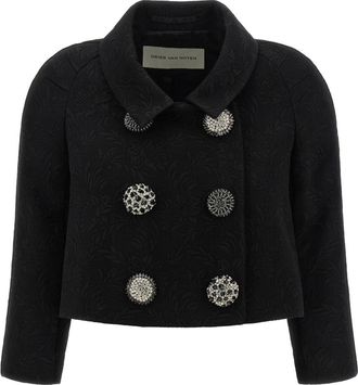 Dries Van Noten Vipa Blazer - Dames - Blazers - Zwart - 2XS - Katoen - Jassen
