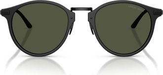 Giorgio Armani 0ar8250 Round Frame Acetate Sunglasses with Thin Bridge