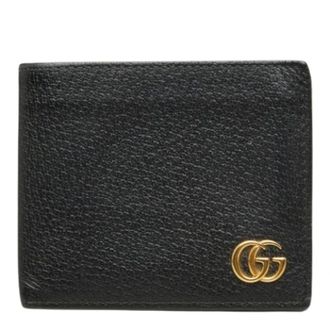 Gucci Pre-owned Portemonnee (bi-fold) - Dames - Pre-owned - Zwart - Maat: ONE Size Leer