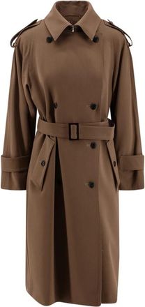 Max Mara Trenchcoat - Dames - Trenchcoats - Bruin - S - Wol - Jassen
