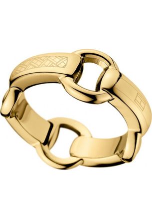 Tommy Hilfiger Womens 2700105C Ladies Ring - Gold Stainless Steel - Size K