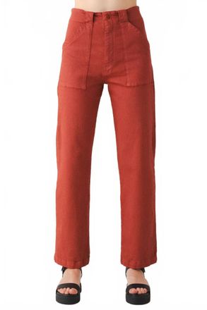 PRAIRIE UNDERGROUND Long Carpenter Pants In Brick Organic