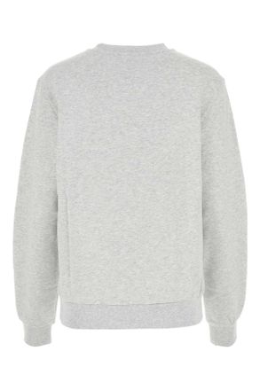 A.P.C. Womens Melange Light Grey Stretch Cotton Sweatshirt Grischinenoir Coton Biologique Felpe