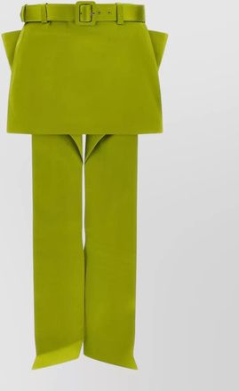 Self Portrait satin high-rise mini skort