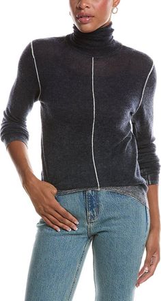 Autumn Cashmere Inked Mock Neck 100% Cashmere Sweater