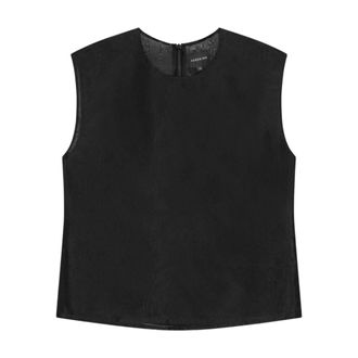 Birgitte Herskind Sleeveless Tops, female, Black, Size: XS Silk Organza Top