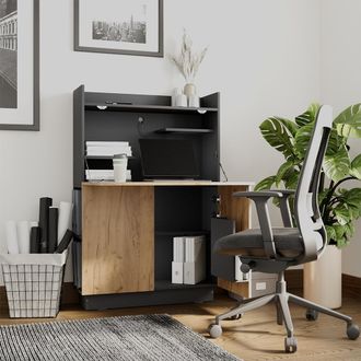 Vicco Escritorio Secretario Alena, Antracita, 85 X 27 Cm, Vicco