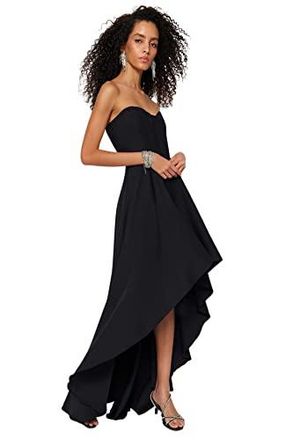 Abito Da Sera Donna Trendyol - Maxi Lungo - Tessuto Trapezio - 100% Poliestere - Elegante