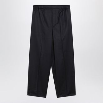 Jacquemus Navy Blue Wool Trousers