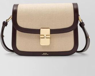 A.P.C. shoulder bag adjustable strap gold tone hardware