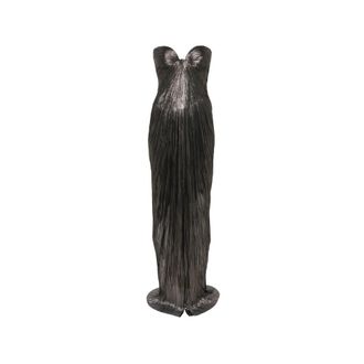 Maria Lucia Hohan Nadira Metallic-effect Pleated Maxi Dress