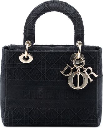 Dior Pre-owned Dior Medium Canvas Cannage Lady D Lite 50-MA-1129