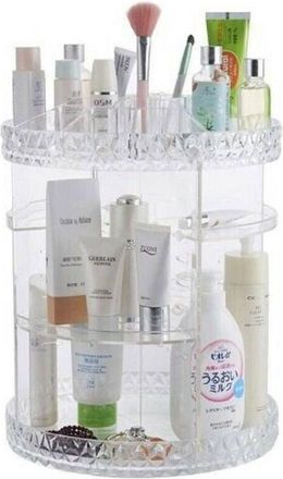 Trade Shop Trade Shop - Organizer Trasparente Rotondo Crilex Per Gioielli Trucchi Cosmetici Makeup 59069