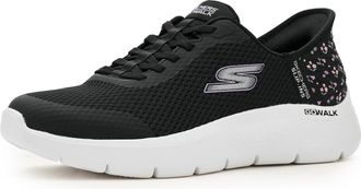 Skechers Womens Go Walk Flex Lily Rose Hands Free Slip-ins, Black, 10 Wide