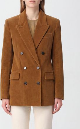 Isabel Marant Blazer doppiopetto in velluto con rever a lancia