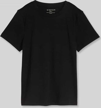 Tom Tailor Regular Fit T-Shirt aus reiner Baumwolle in Black, Gr&ouml;&szlig;e XL